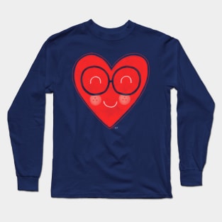 Handsome Geek Heart Long Sleeve T-Shirt